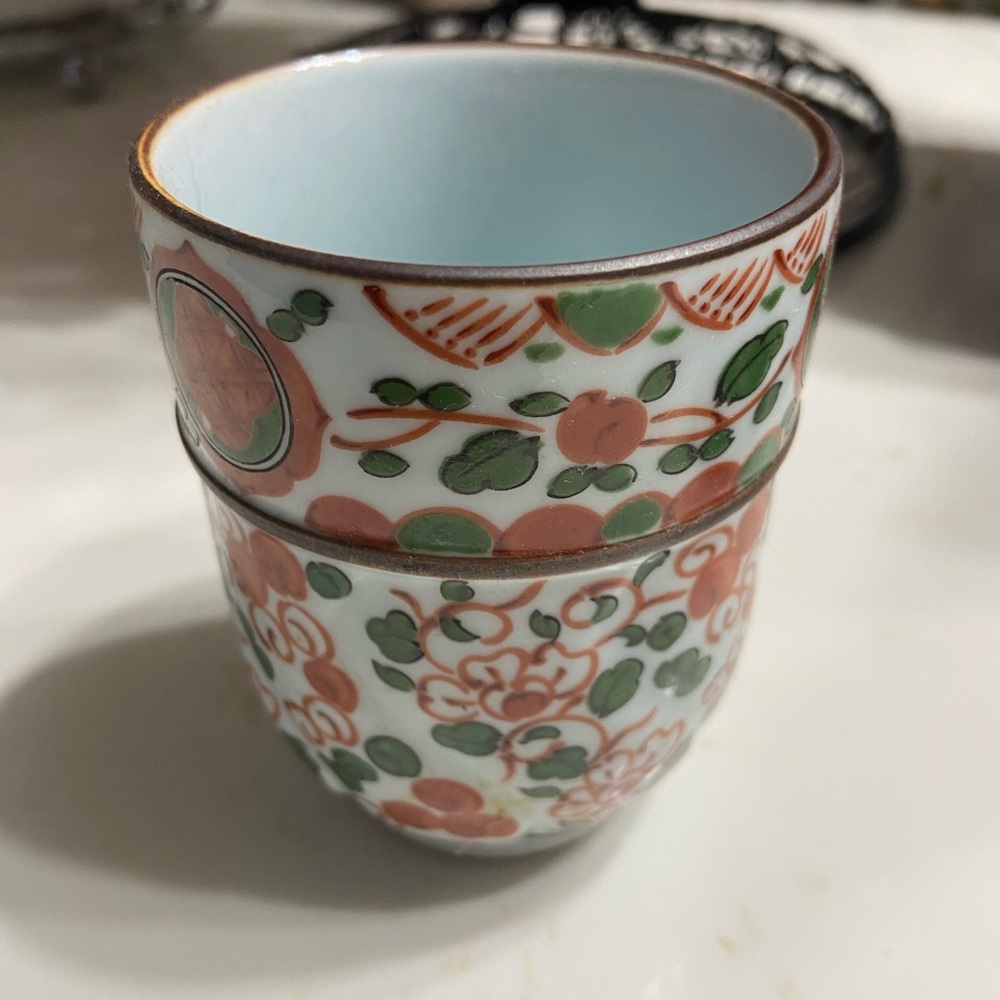 KUTANI WARE Floral Ceramic SAKE/SOJU/WINE Cup *Replacement